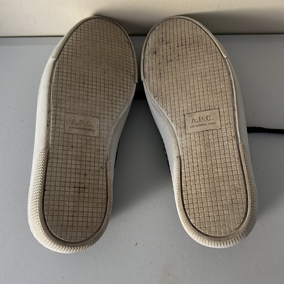 A.P.C. Marine Blue Print Canvas Shoes - Picture 7 of 9